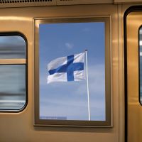 Foto der Finnischen Flagge