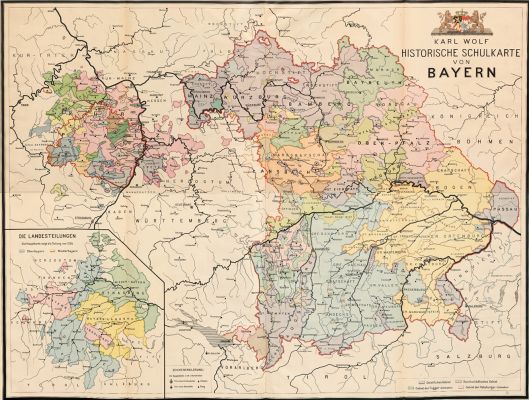 Historische Schulkarte von Bayern 1897 © Bayerischen Staatsbibliothek