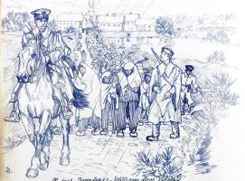 Zeichnung der eines Todesmarsches