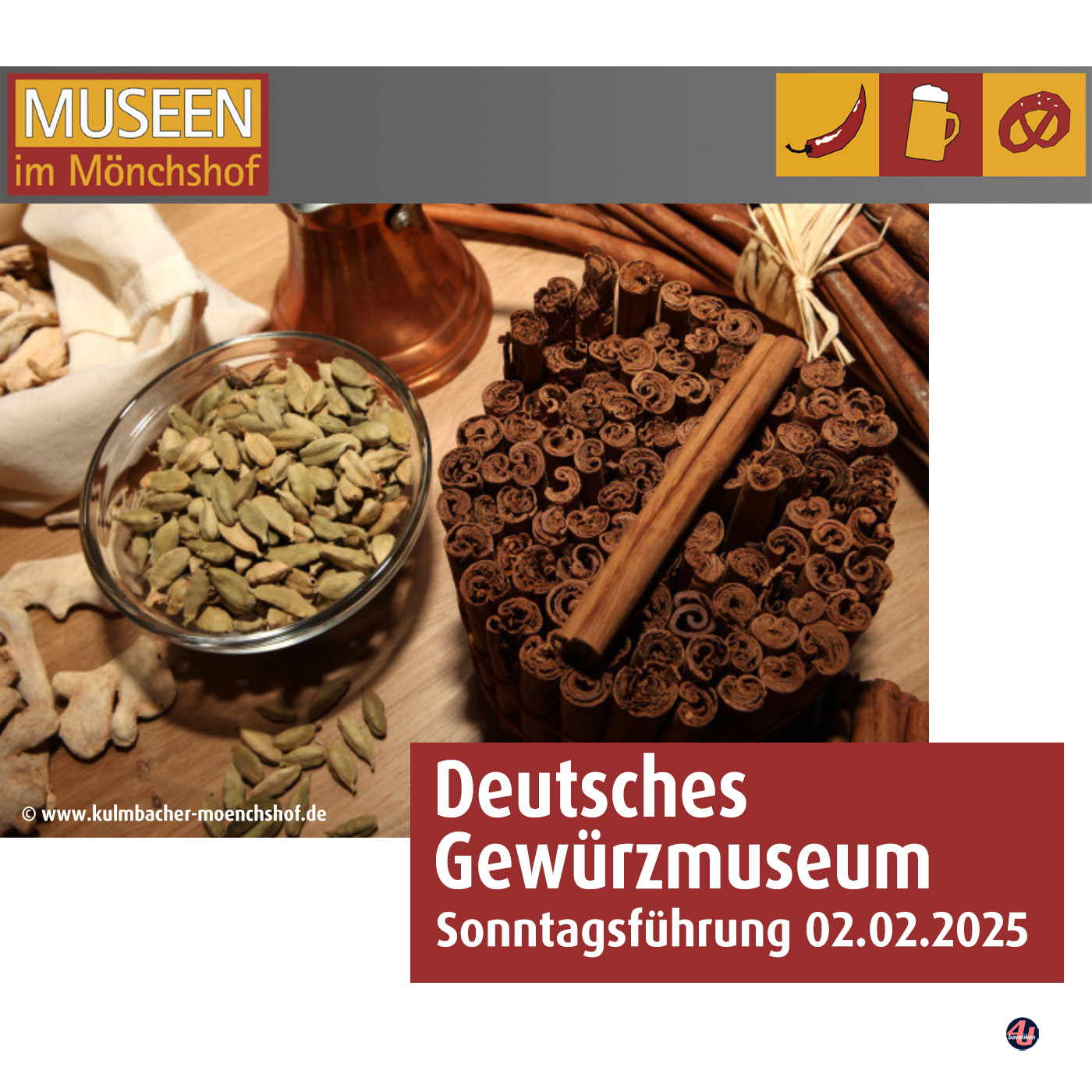 Screenshot der Homepage der Museen im Mönchshof
