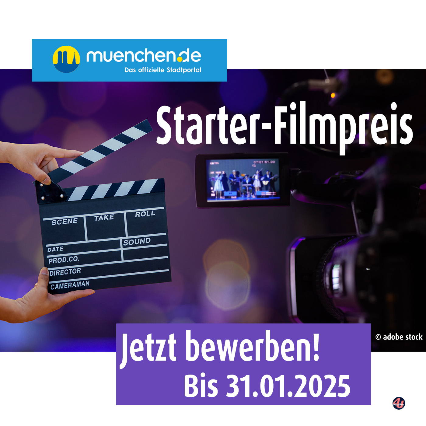 Bild einer Filmklappe und einer Kamera