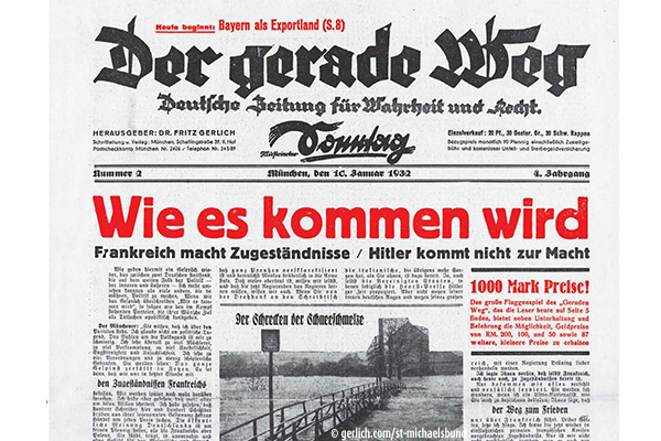 Foto der einer Titelseite der Zeitung 