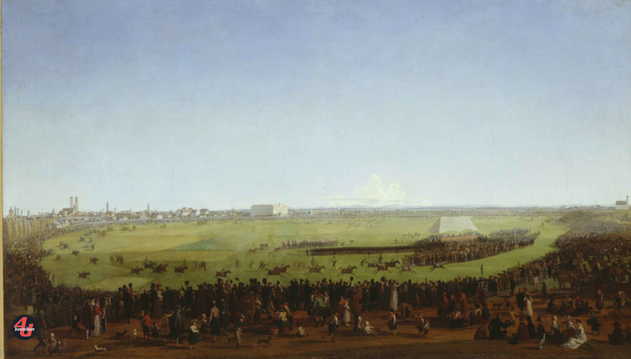 Gemälde vom Pferderennen von Kobel 1810