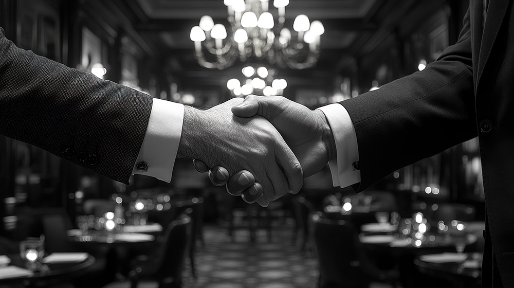 Handshake zweier Geschäftspartner