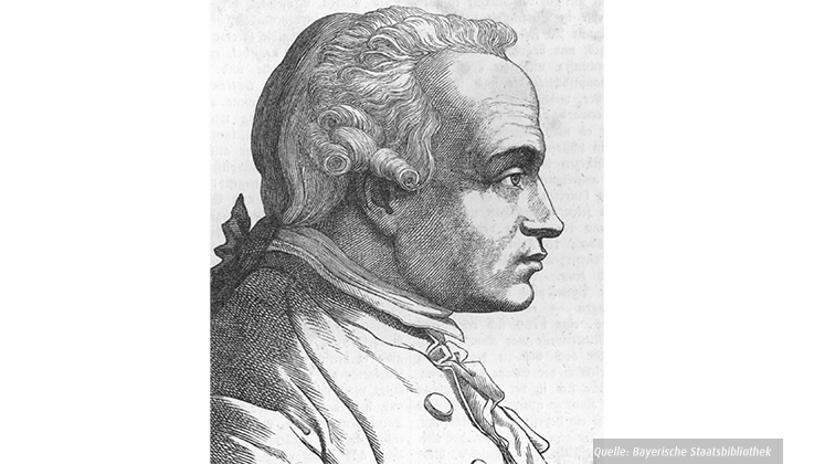 Zeichnung von Immanuel Kant © Bayerischen Staatsbibliothek