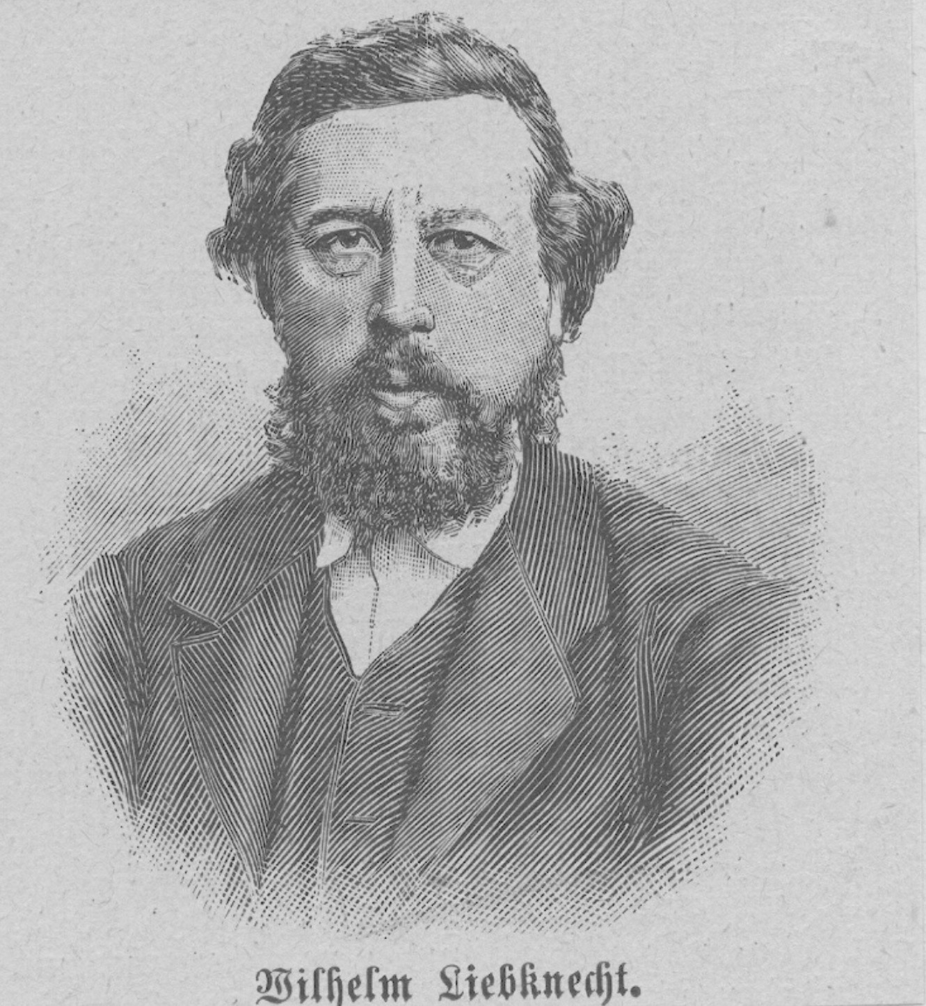 Zeichnung von Gründungsmitglied Wilhelm Liebknecht