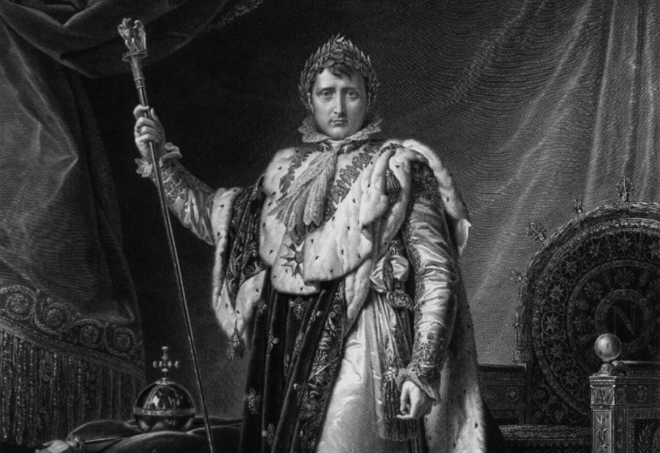 Napoleon Bonaparte im kaiserlichen Ornat