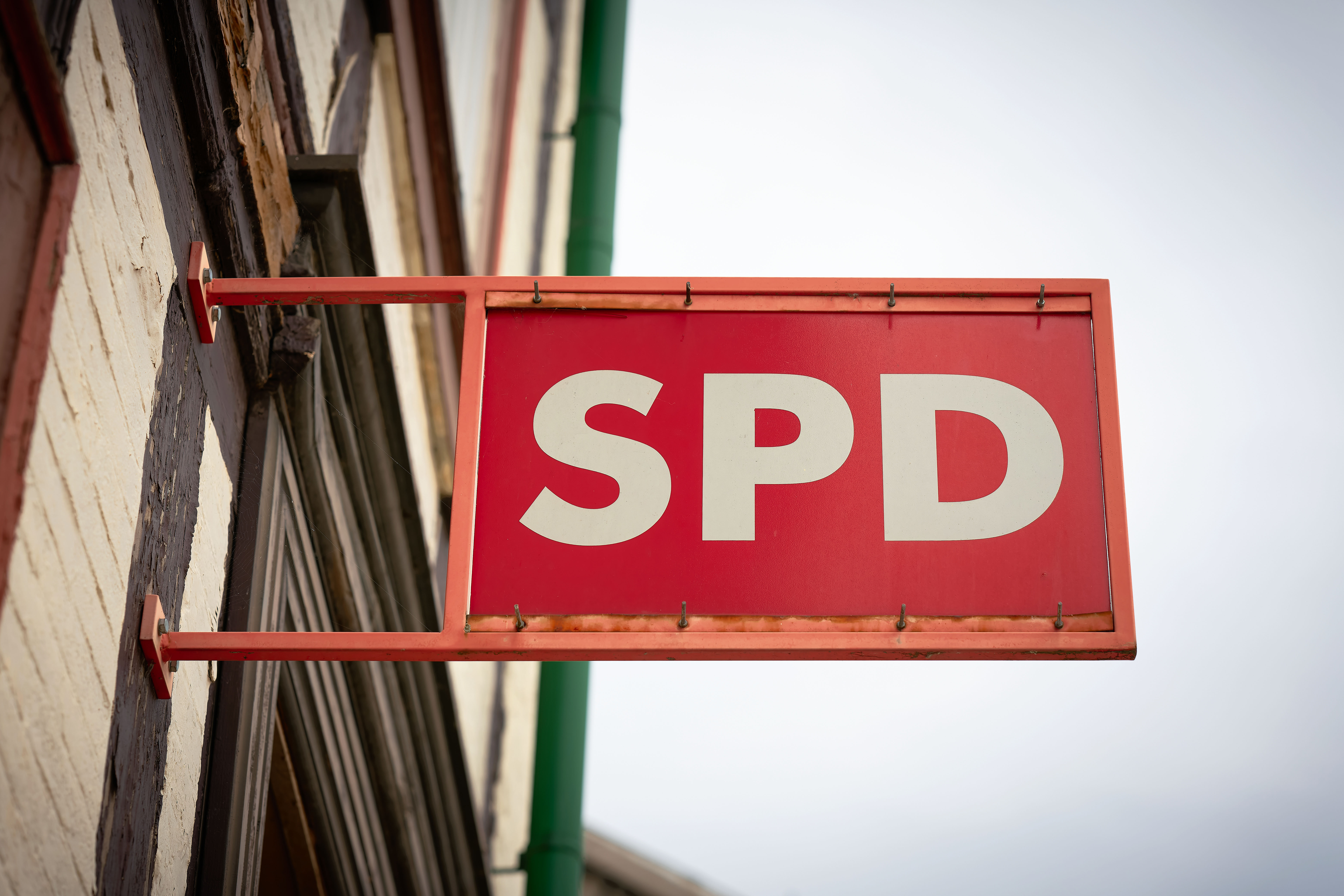 SPD Schild an einer Hauswand