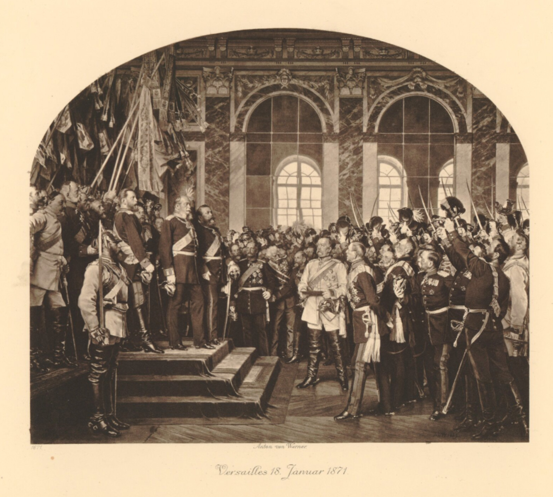 Kaiserproklamation im Spiegelsaal von Versailles