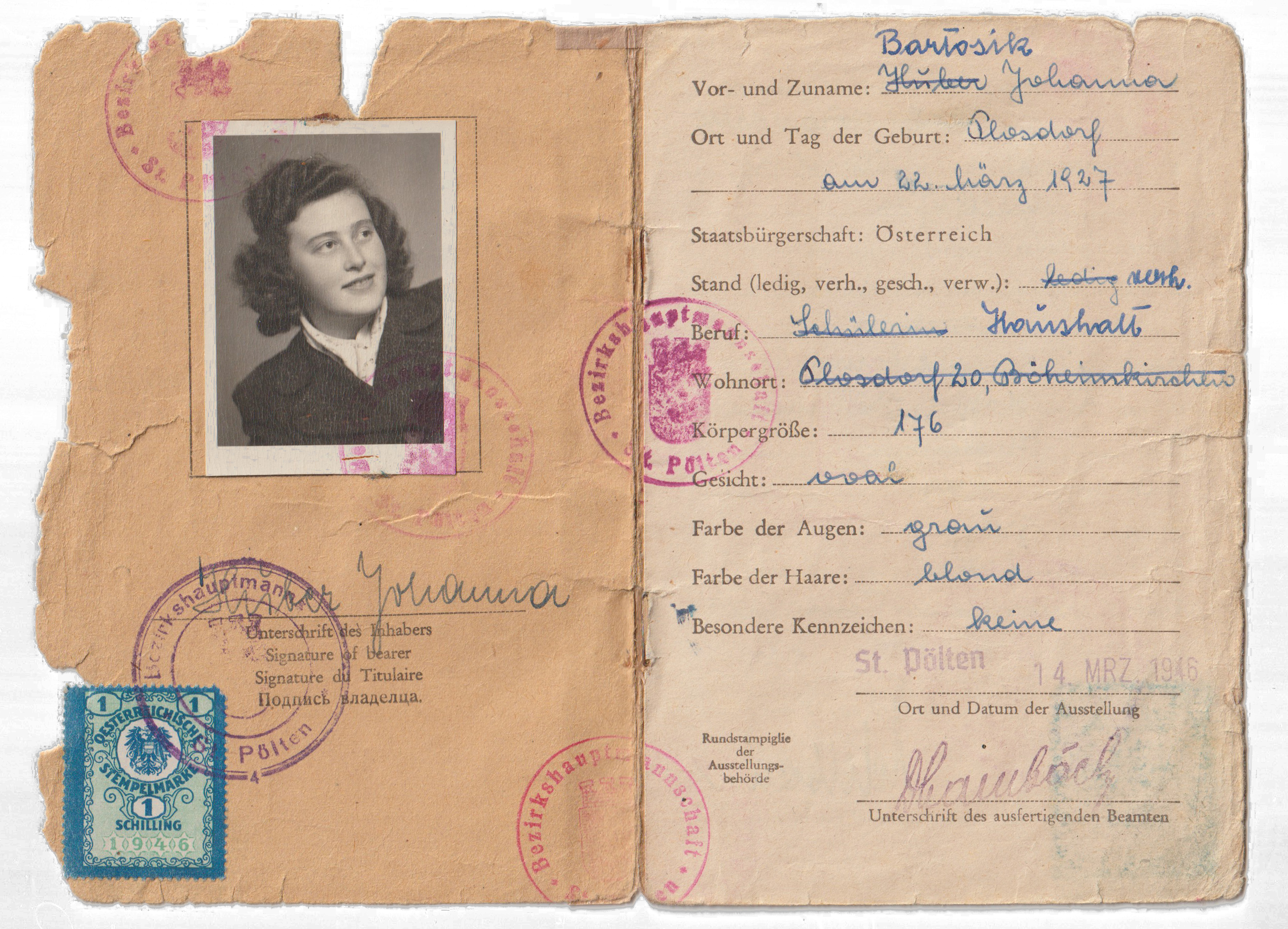 ID-Card Johanna Huber 