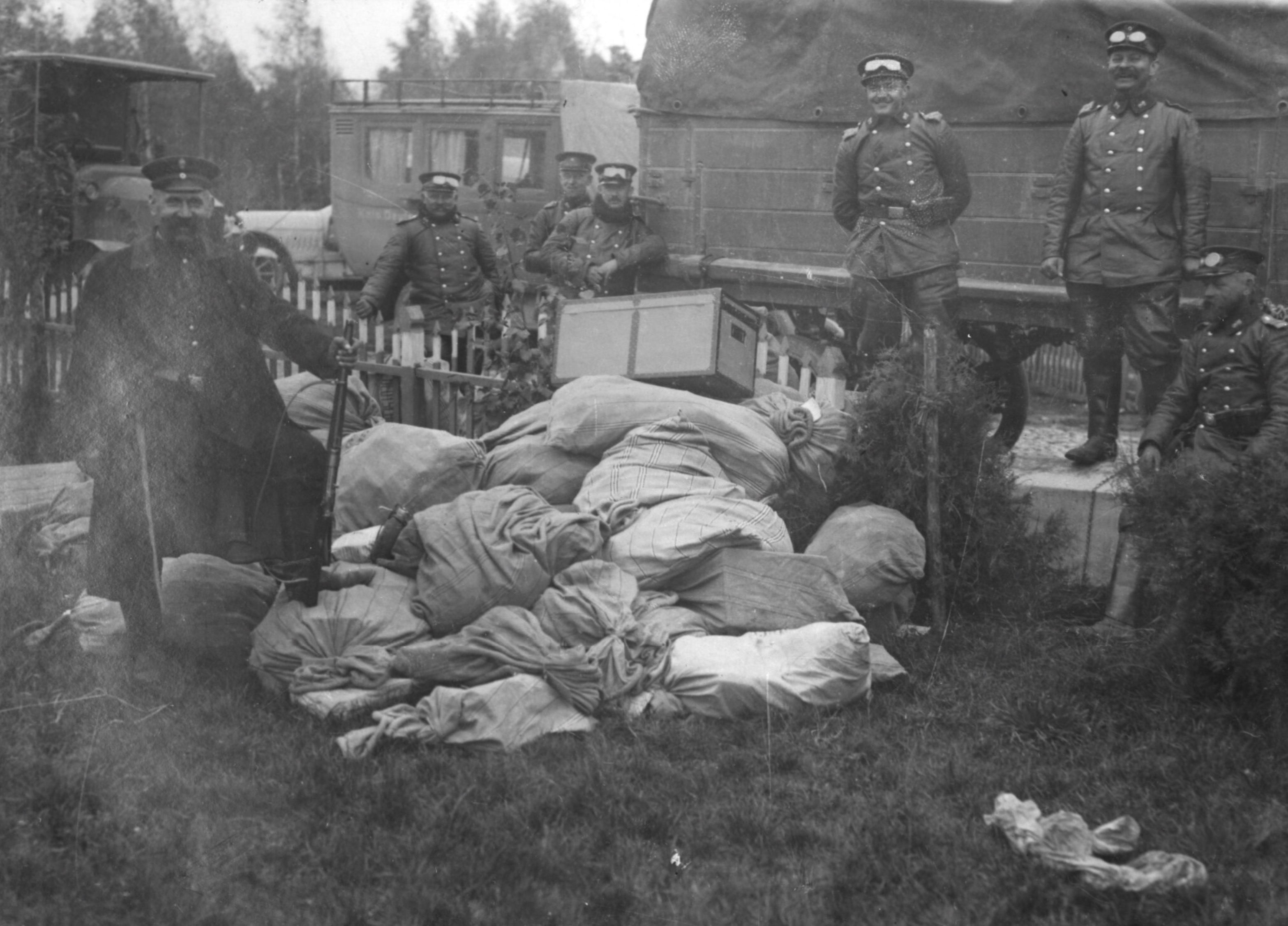 Ankunft der Feldpost in Frankreich 1915