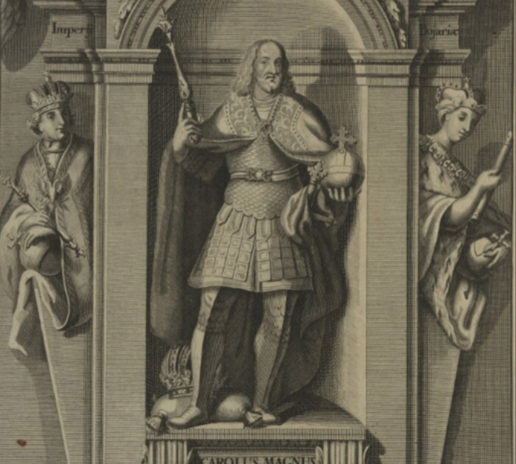 Bild zum Fränkischen Reich mit Gründer Karl dem Großen in der Mitte