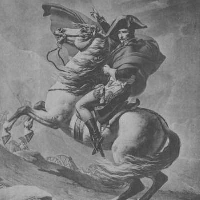 Napoleon Bonaparte auf einem Pferd