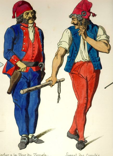 Sansculotten in Frankreich in typischer Tracht