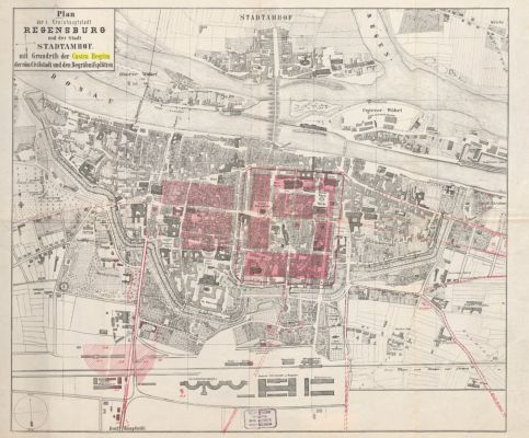 Grundriss Castra Regina © Bayerische Staatsbibliothek/Karten & Pläne