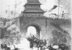 Gefechtsszene in China 