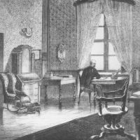 Bismarck alleine in seinem Büro