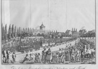 Zeichnung der Eisenbahn zwischen Nürnberg und Fürth