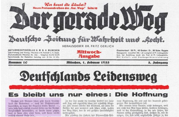 Titelseite "Der gerade Weg"