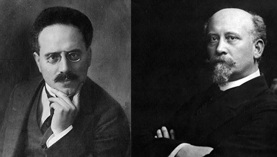 Foto von Liebknecht (links) und Scheidemann © Bayerische Staatsbibliothek