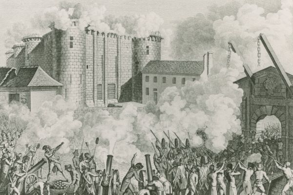 Zeichnung vom Sturm der Bastille