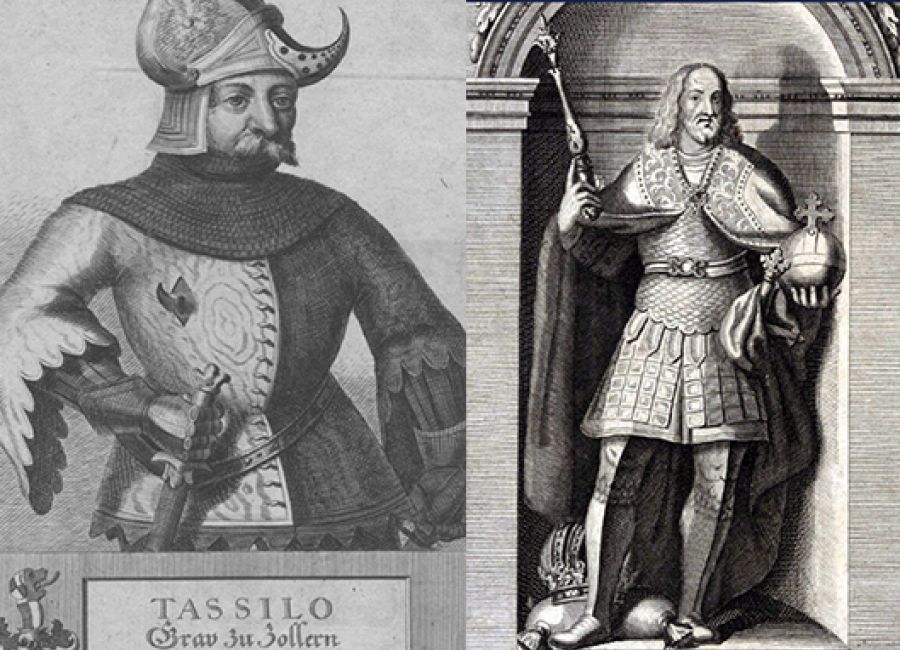 Zeichnung von Tassilo und Karl dem Großen © Bildarchiv der Bayerischen Staatsbibliothek/Historischer Verein von Oberbayern