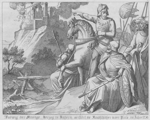 Ludwig der Strenge, der dabei ist, einer Räuberbande den Garaus zu machen