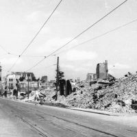 Zerstörte Stadt im 2. Weltkrieg