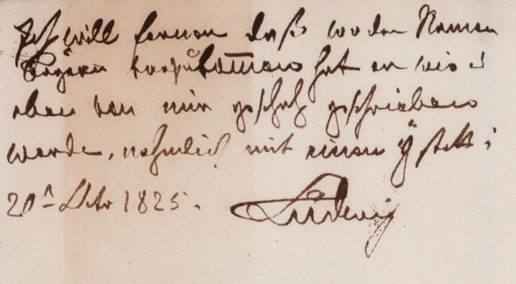 Anordnung Ludwigs I. 1825 © Bayerisches Hauptstaatsarchiv