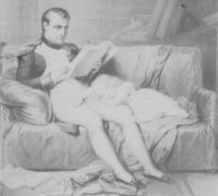 Napoleon beim Lesen eines Dokuments © Bayerische Staatsbibliothek