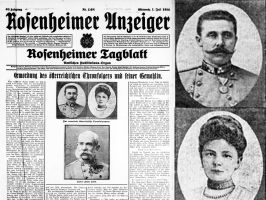 Zeitungsartikel über das Attentat von Sarajevo