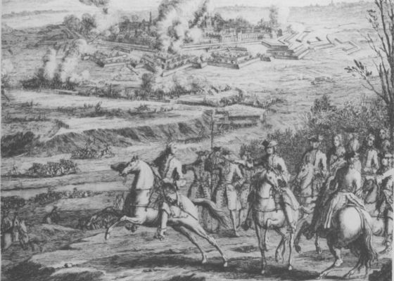 Zeichnung einer Situation span. Erbfolgekrieg