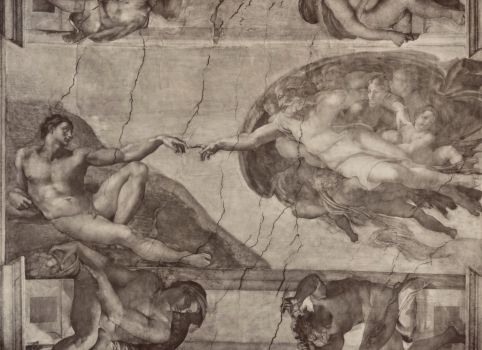 Sixtinische Kapelle; Gott erschafft den Menschen © Neue Pinakothek