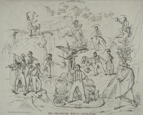 Karikatur auf die Pressefreiheit und das Hambacher Fest