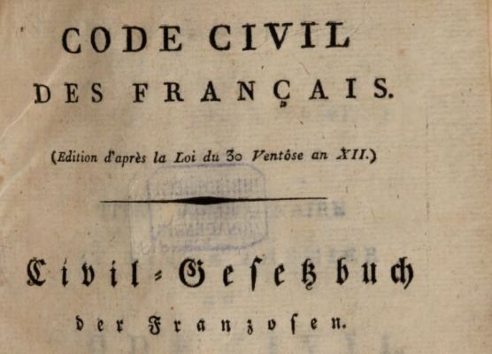 Deckblatt Code Civil © Bayerische Staatsbibliothek