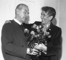 Erika mit ihrem Vater Thomas Mann