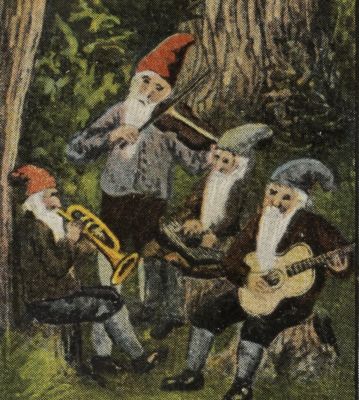 Musizierende Zwerge &copy; Forschungsstelle f&uuml;r fr&auml;nkische Volksmusik