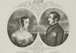 Zeichnungen von Queen Victoria und Albert 