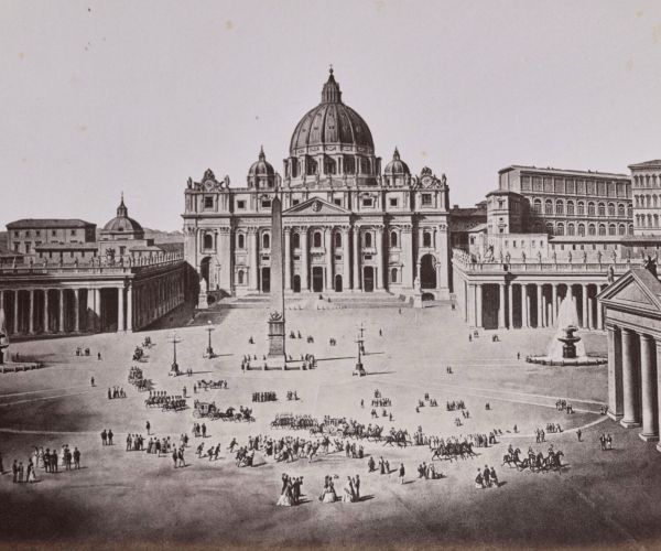 Rom Petersplatz und Sankt Peter um 1880