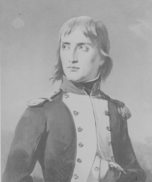 Zeichnung von Napoleon als junger Mann