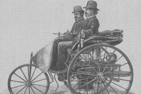 Zeitungsartikel &uuml;ber den Motorwagen von Benz