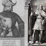 Zeichnung von Tassilo und Karl dem Großen ©       Bildarchiv der Bayerischen Staatsbibliothek/Historischer Verein von Oberbayern