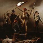 Nachstellung des Bildes Freiheit für das Volk von Delacroix © Bayerischen Staatsbibliothek