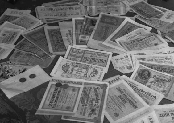 Sammlung von Inflations-Geldscheinen © Bayerische Staatsbibliothek