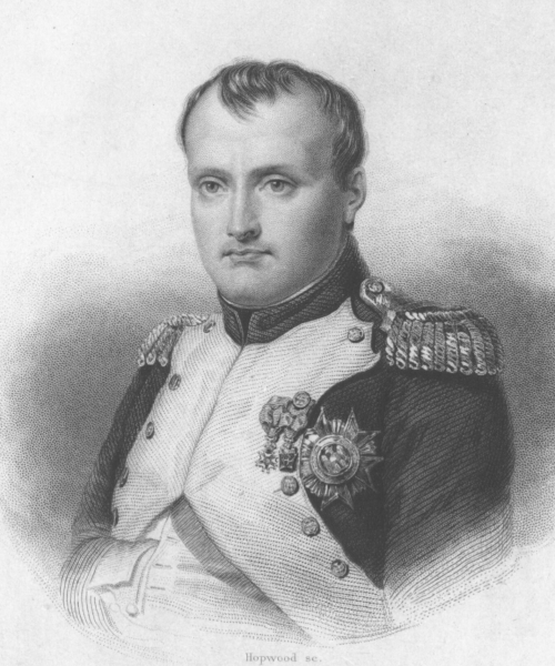 Porträt von Napoleon mit der Hand im Hemd