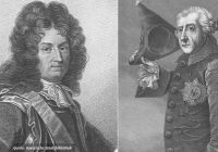 Zeichnung von Ludwig XIV. und Friedrich II. von Preußen