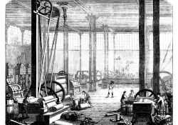 Fabrik-Szene aus dem 19. Jahrhundert