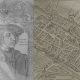 Zeichnung von Kaiser Maximilian I. und einem Stadtplan von Worms