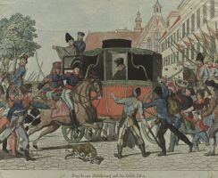 Napoleon wird nach St. Helena abgeführt