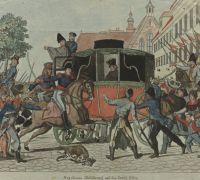Napoleon wird auf Elba gebracht © Bayerische Staatsbibliothek
